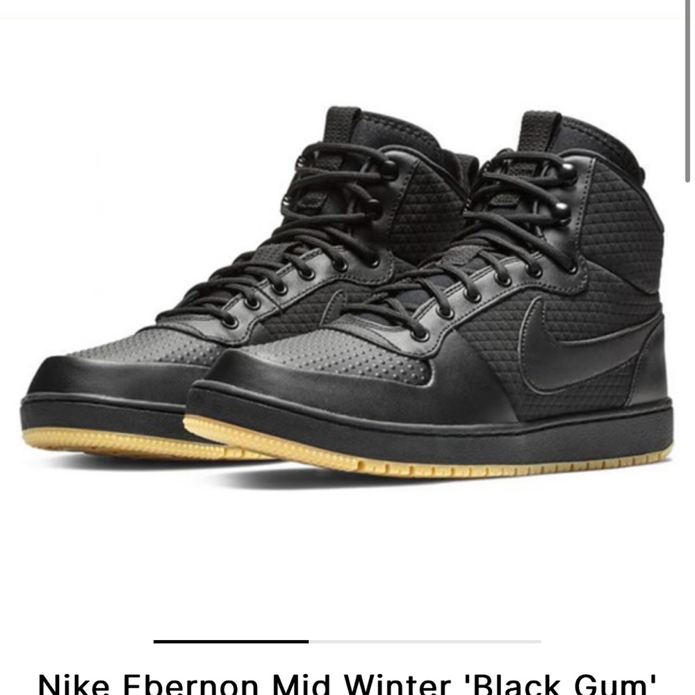 Nike Ebernon Mid Winter 'Black Gum’ Sneakers Brand New